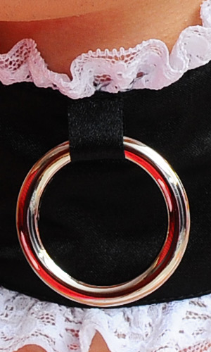 Satin French Maid Collar with Ring